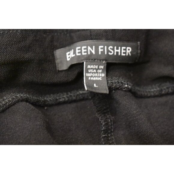 Women's Eileen Fisher Black Pull-on Pants with Stretch Size L - Picture 4 of 6